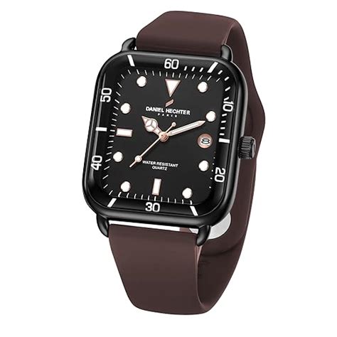 Daniel Hechter Paris Square Dial Watch for Men with Stylish Silicone ...