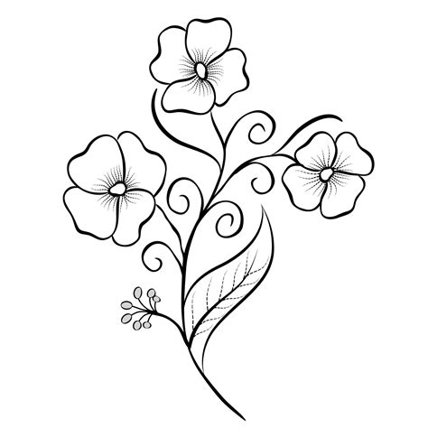 Simple Flower Drawing