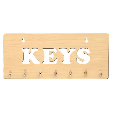 Sehaz Artworks Wooden Key Holder for Wall with 7 Hooks for Keys | Keys ...