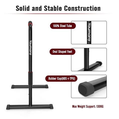 Yaumany Dip Bars Fitness Parallette Station Dip Stands Upgraded for ...