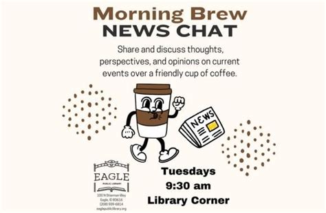 Adults: Morning Brew News Chat, 100 Stierman Way , Eagle, ID, United ...