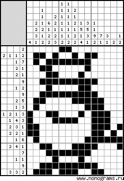 Black & white Japanese crossword «Samovar»