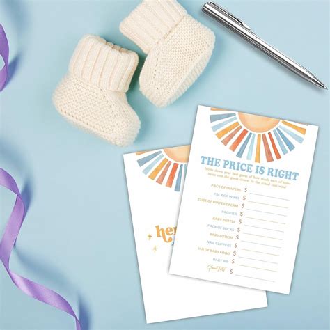 Qyuvanbu The Price Is Right Baby Shower Game Kit - Watercolor India | Ubuy