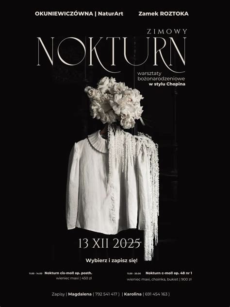 NOKTURN - Warsztaty florystyczne na Zamku w Roztoce, Zamkowa 3, Roztoka ...