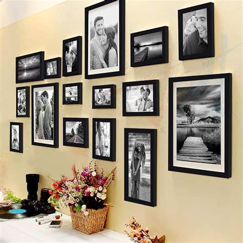 Art Street Shooting Star Wall Photo Frames for living Room, Set of 16 ...