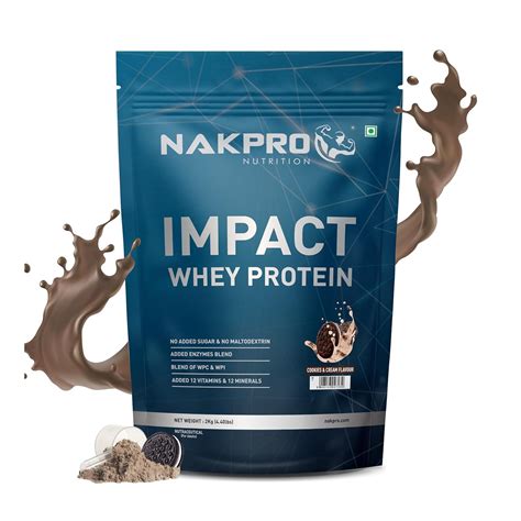 NAKPRO Impact Whey Protein 2kg | Isolate & Concentrate | 24g Protein ...
