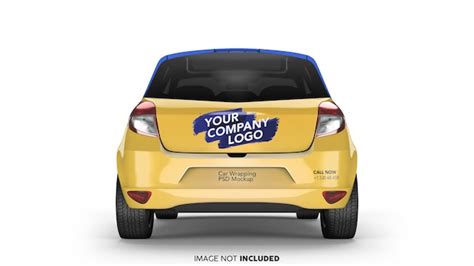 Vue arrière de la maquette PSD d'emballage de voiture de sport | PSD ...