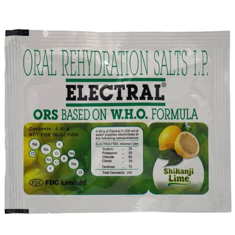 Electral Shikanji Lime Flavour Sachet Of 4.4gm Oral Powder: Uses, Side ...