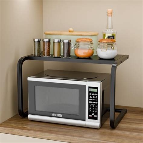 TEX-RO Platform Top Microwave Stand, Oven Stand for Kitchen Organizer ...