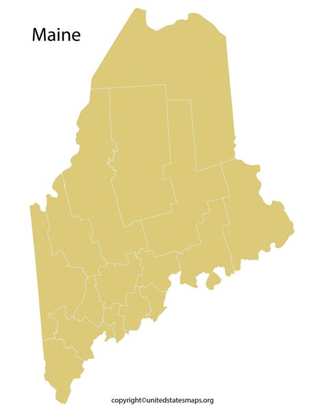 Maine County Map With Cities