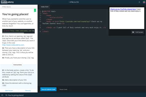 HTML Tutorial Codecademy 的图像结果