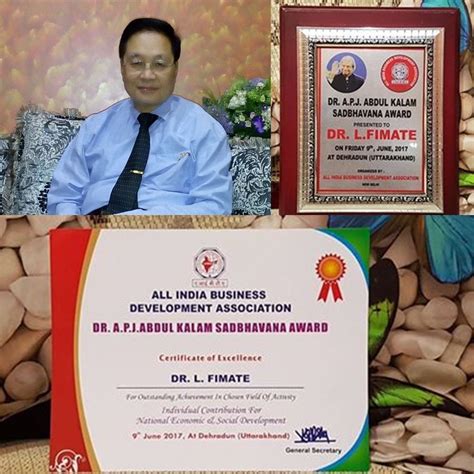Dr. APJ Abdul Kalam Sadbhavana Award Certificate inhlan
