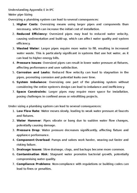 Understanding Appendix E in IPC - Higher Costs: Oversizing means using ...