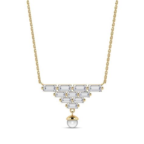 Order Women's Necklace Isolationism in Baguette cut 1.46 Carat 14ct ...