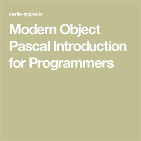 Object Pascal 的图像结果
