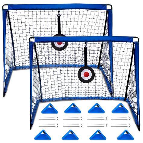 E-SDS Portable Kids Soccer Goals for Backyard, Set of 2 Pop Up Soccer ...