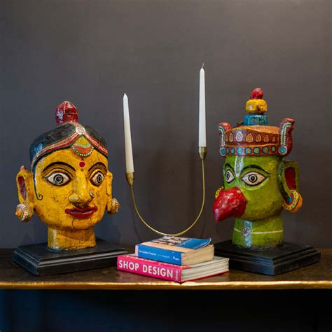 Buy Artefacts | Vaidya Mango Wood Face Artefact | Shop At The Purple ...