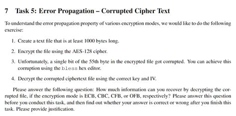 Image result for CFB Corrupted Ciphertext Example