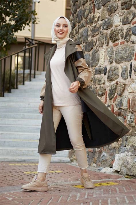 Tarz Trenc 10091-5 Haki - Modasena