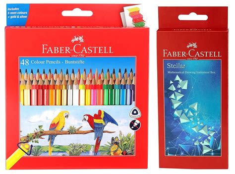 Faber-Castell 48 Triangular Colour Pencils Stellar - Mathematical ...