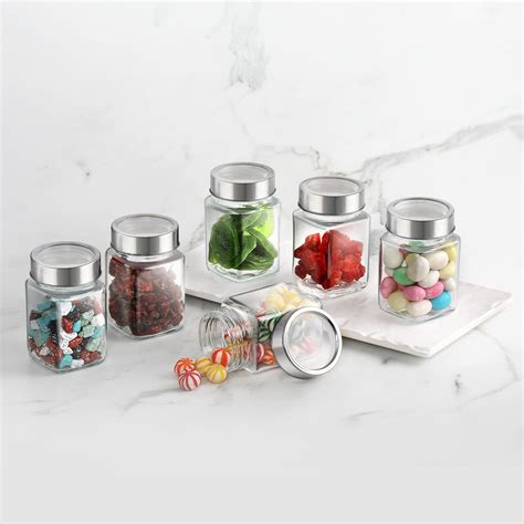 Buy Yera X-Series Cube Storage Glass Jar, Set of 6, 320 ml Each, Clear ...