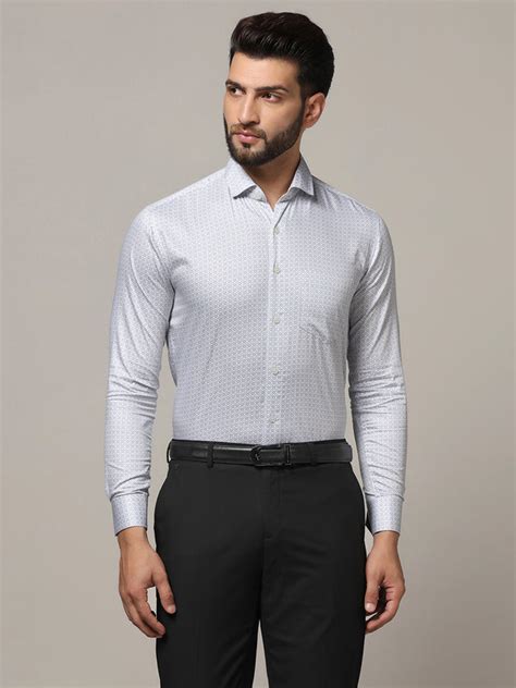 Men Grey Printed Formal Shirt – Tahvo India