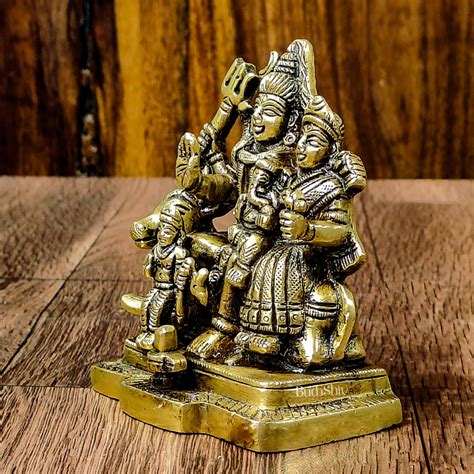 Exquisite Brass Superfine Shiva Parivar Idol | Small Size for Home Tem ...