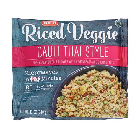 H-E-B Frozen Riced Veggie Thai-Style Cauli Rice, 12 oz | Central Market ...