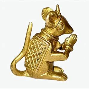 Buy JJ Brass Rat/Mushak for Pooja Mandir Table Home Office Car Decor ...