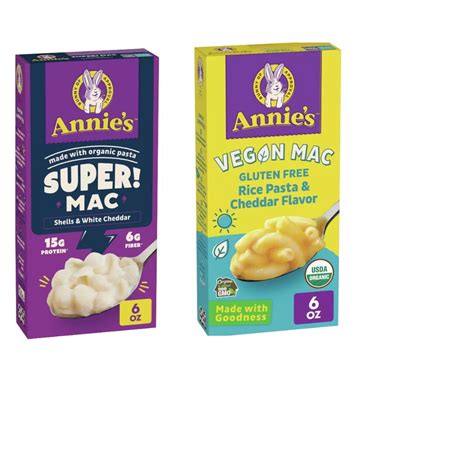 Annie's Super Mac Protein Mac & Cheese Shells & White Cheddar - 6oz and ...