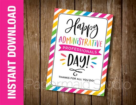Administrative Professionals Day Gift Printable Employee - Etsy
