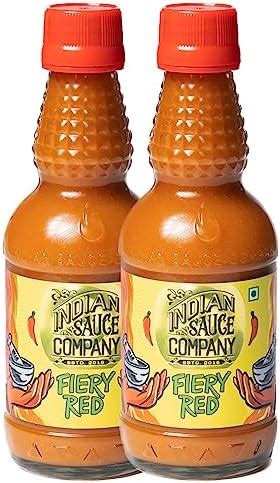 Indian Sauce Company Fiery Red Hot Sauce, 180 ml - Pack Of 2 | Perfect ...