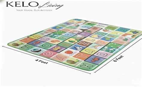 KELO LIVING Kids Play Mat for Floor 4 x 6 Feet | Waterproof Anti Skid ...