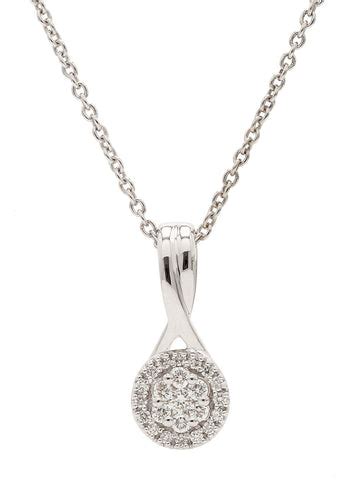 Real Diamond Illusion Cluster Pendant with Chain – Zest Mélange
