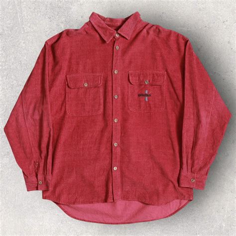 old quicksilver mesh corduroy shirt 90s | focus