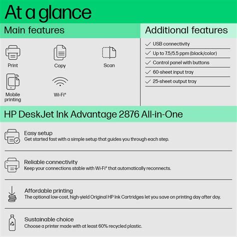 HP DeskJet Ink Advantage 2876 All-in-One Multi-function WiFi Color ...