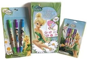 DISNEY Tinkerbell And Fairies Valentines Day Card Bundle: One pack of ...