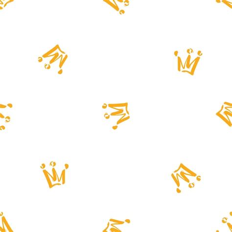 Crown all over print pattern repats | Premium Vector