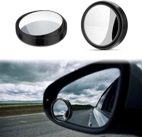 EVEN 2" Round HD Glass Convex 360° Wide Angle Side Rear View Mirrors ...