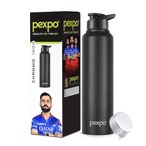 PEXPO Chromo Pro 1000 ISI Certified Stainless Steel Sports/Fridge Water ...