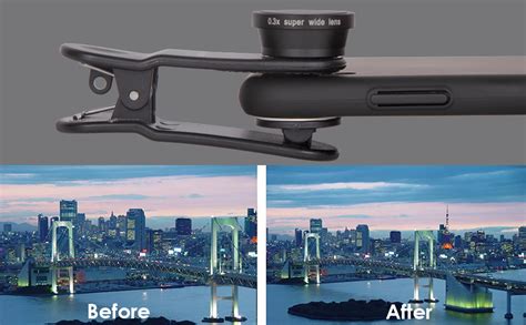 Adcom Full Screen Wide Angle Clip On Mobile Phone Camera Lens ...