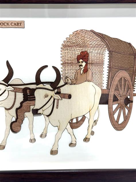 Bullock Cart Traditional Mode Of Transport Rural Wooden Craftsmanship
