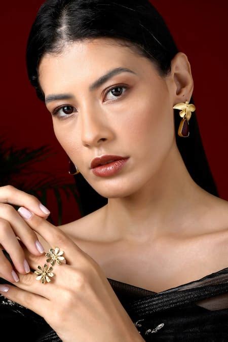 Buy Gold Plated Mashalla Floral Shaped Ring by Dugran By Dugristyle ...