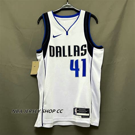 Novo Original Masculino NBA Dallas Mavericks # 41 Dirk Nowitzki Jersey ...