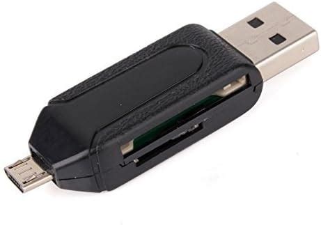 M Tech Multi Use 3 in 1 Micro USB OTG Smart TF Card Reader Adapter with ...