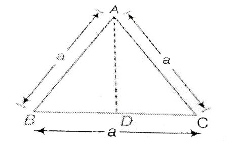 At the corners of an equilateral tringle of side a =1 m, three point ...