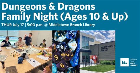 Dungeons & Dragons Family Night (ages 10+), Middletown Branch Library ...