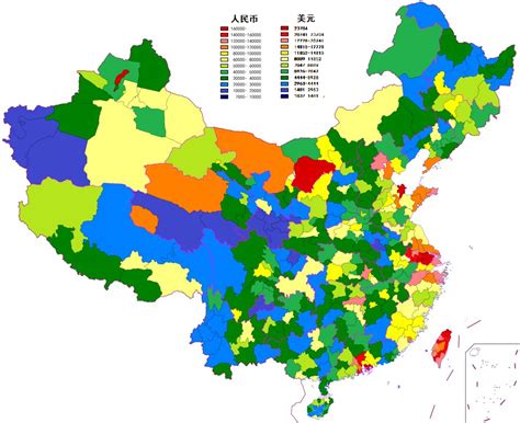 中国人均gdp地图,中国gdp地图 - 伤感说说吧