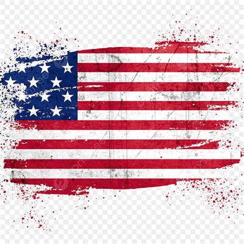 Vintage American Flag Border