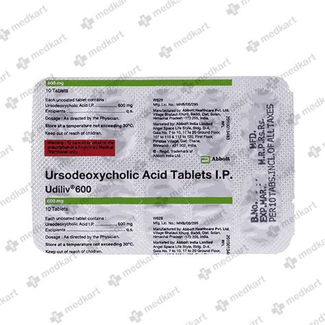 Buy Udiliv 600mg Tablet Online at Best Price | Medkart